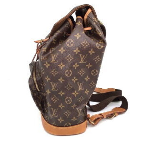Louis Vuitton Montsouris Backpack Monogram Canvas Brown Beige - Picture 3 of 8